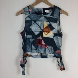 Native Youth Cropped, Side Tie Top, XS